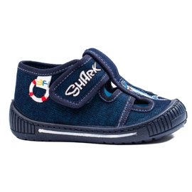 SHELOVET Pantuflas azul marino para niño para jardín de infantes 3F