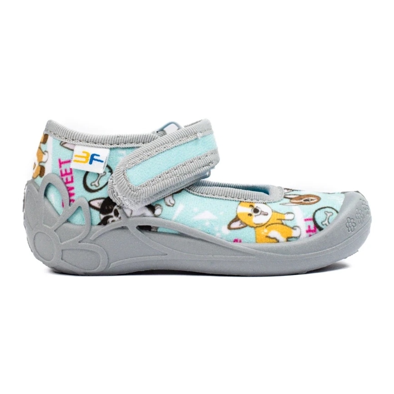 SHELOVET Pantuflas infantiles para guardería con perros 3F azul
