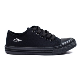 SHELOVET Deportivas infantiles 3F negras negro