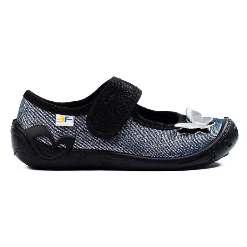 SHELOVET 3F zapatillas de estar por casa mariposa para niña gris