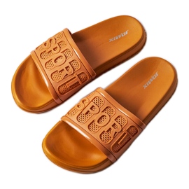 Chanclas moiariello de goma naranja