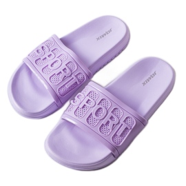 Pantuflas de goma moradas de Moiariello violeta
