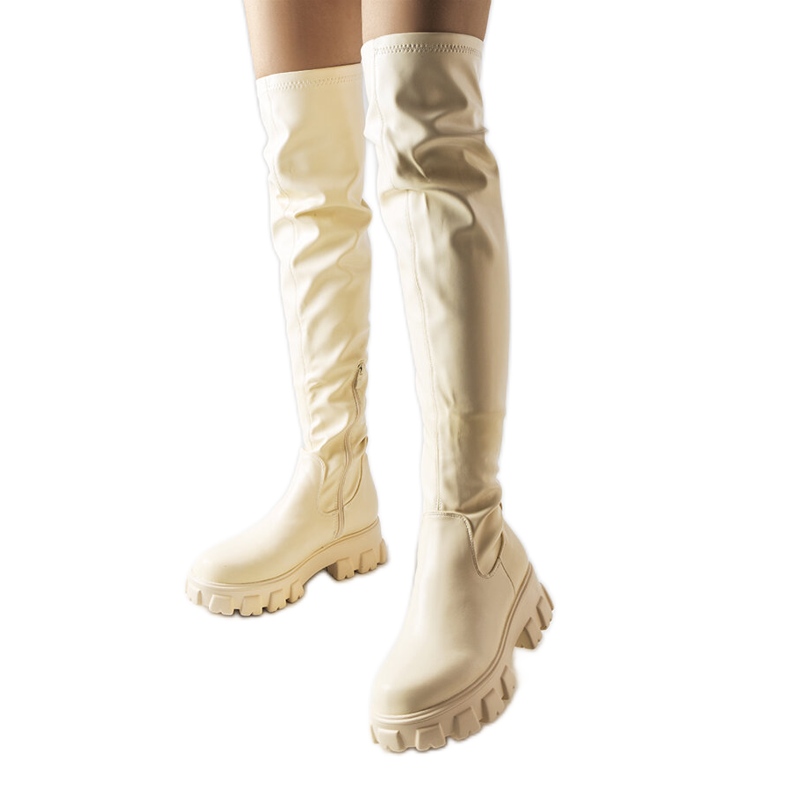 Botas mosqueteras beige en ecopiel de Matthijs