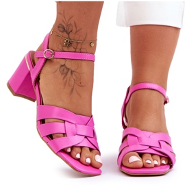 PA1 Sandalias clásicas rosadas con tacón alto Misty
