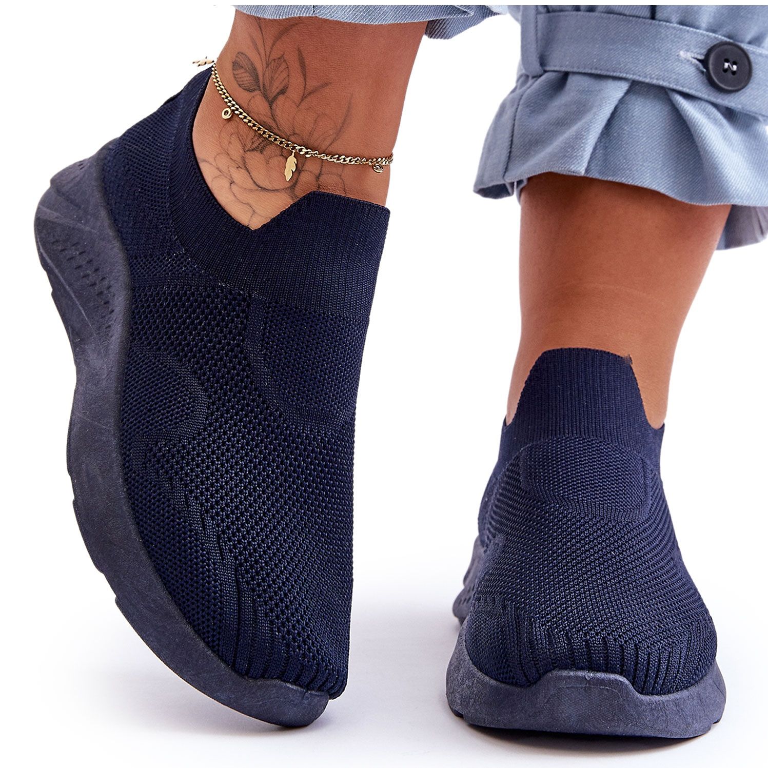 PG1 Zapatillas Deportivas Sin Cordones Para Mujer Azul Marino