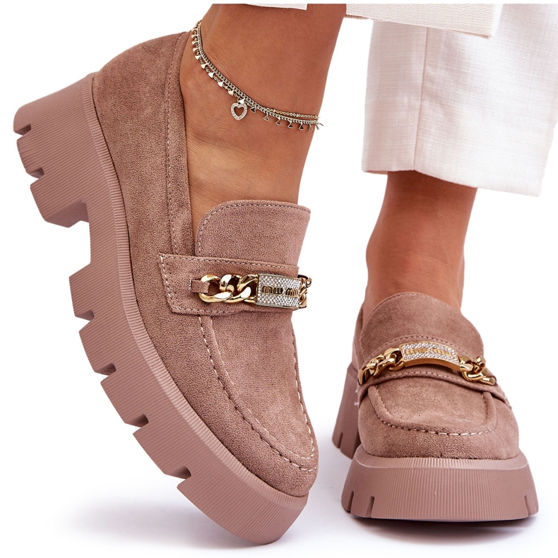 PS1 Mocasines clásicos de ante con plataforma gruesa Marrón ¡Atrápame! PS1 Mocasines clásicos de ante con plataforma gruesa Marrón ¡Atrápame!