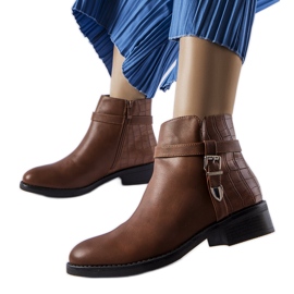 Botas planas marrones de Monteforte marrón