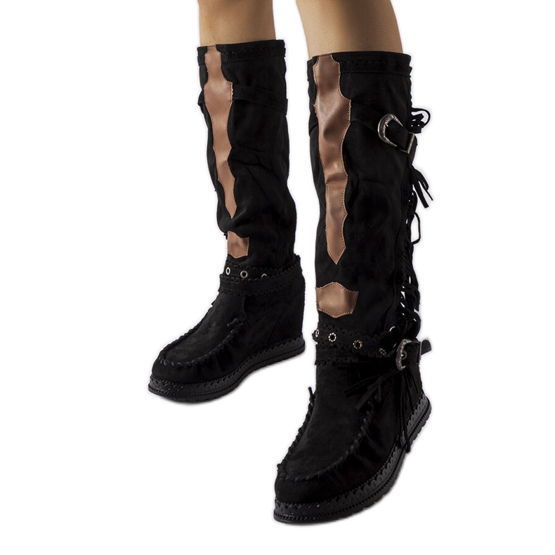 Inna Botas negras con cuña interior de Filiberta negro