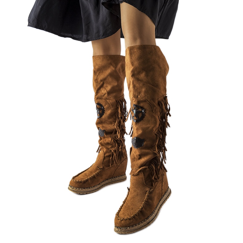 Inna Botas de cuña marrones de Cascia marrón
