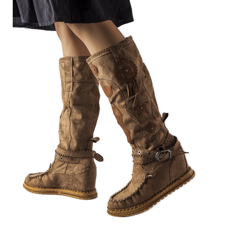 Inna Botas boho en marrón oscuro de Putignano Inna Botas boho en marrón oscuro de Putignano