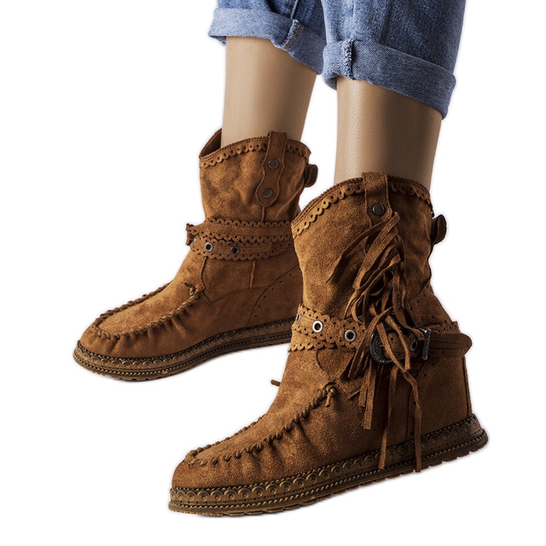 Inna Botas marrones con cuña de Teodata marrón