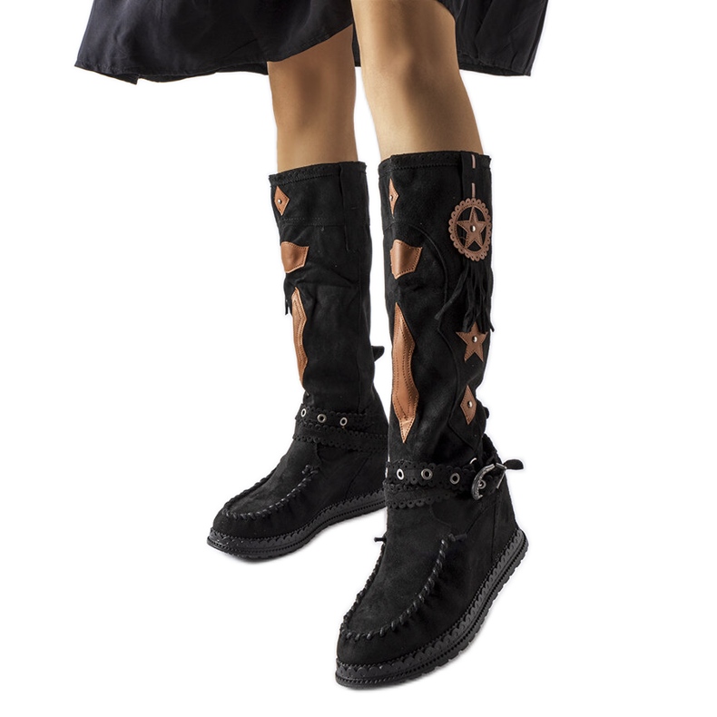 Inna Botas estilo boho negras de Putignano negro Inna Botas estilo boho negras de Putignano negro