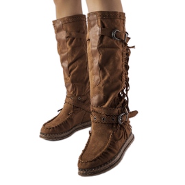 Inna Botas marrones con cuña interior de Filiberta marrón
