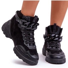 PS1 Deportivas Mujer Ante Con Cadena Negro Tymagio PS1 Deportivas Mujer Ante Con Cadena Negro Tymagio