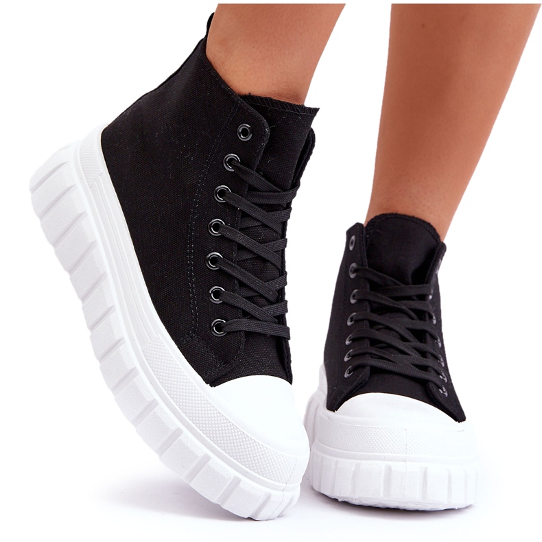 PS1 Zapatillas altas de mujer negras Avis negro