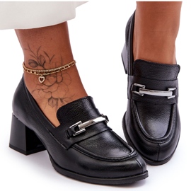 Lemar Cómodos Zapatos De Salón Damira De Piel Negra negro