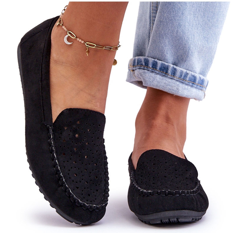 Mocasines Mujer Ante Negro Molly