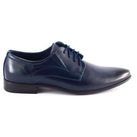 Olivier Zapatos de cuero para hombres 256 azul marino