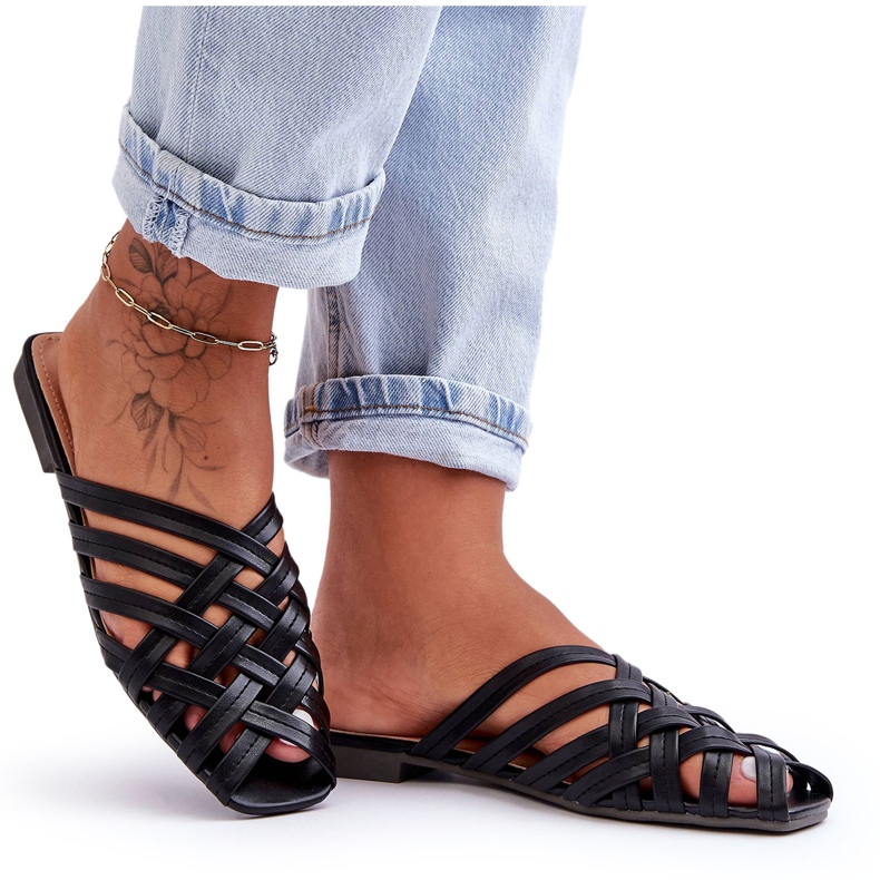 PS1 Sandalias Mujer Con Rayas Doralia Negras negro