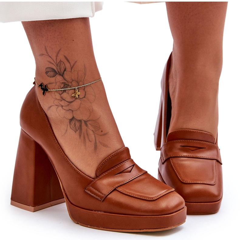 Zapatos De Tacón Alto Camel Alisa marrón Zapatos De Tacón Alto Camel Alisa marrón