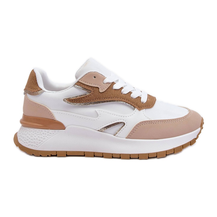 PG1 Deportivas De Mujer Con Plataforma Henley Blanco Y Beige