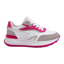 PG1 Deportivas De Mujer Con Plataforma Henley Blanco Y Rosa rosado