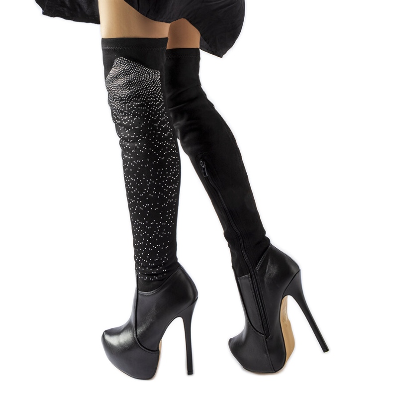 Inna Botas negras de tacón de Zaccaria. negro