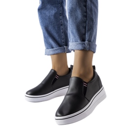 Inna Zapatillas Dionisia cuña negras negro