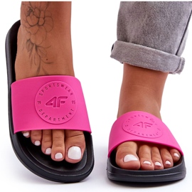 Pantuflas Sport Mujer 4F 4FSS23FFLIF069-55S Rosa-Negro rosado