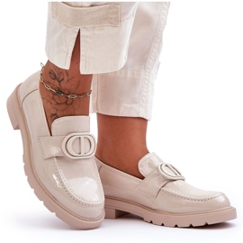 PG1 Mocasín Lacado Plataforma Beige Jarren