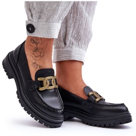 PG1 Mocasines Mujer Plataforma Con Adorno Negro Ameg