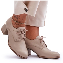 Laura Messi Zapatos De Tacón Mujer Piel Beige Keria