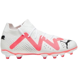 Puma Future Match FG/AG Jr 107384 01 zapatos de fútbol blanco blanco