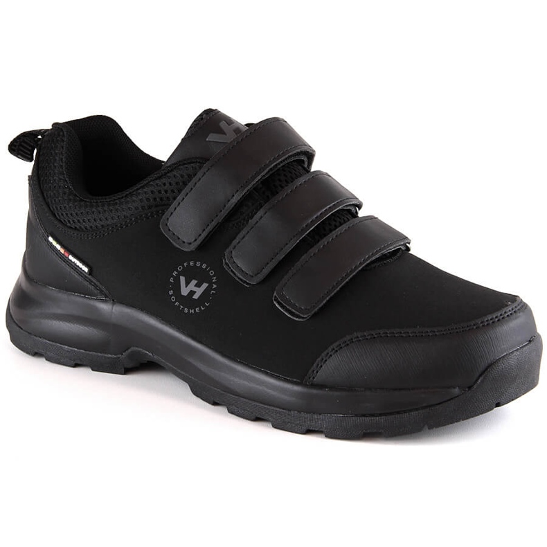 Negro Zapatillas de trekking de hombre softshell Vanhorn con velcros