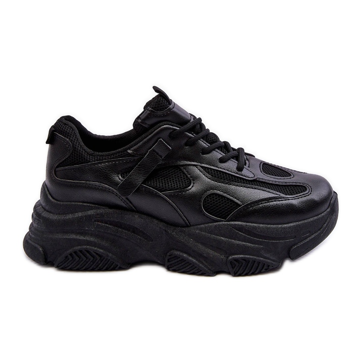 PG1 Zapatillas De Mujer Con Plataforma Gruesa Negro Agnenia