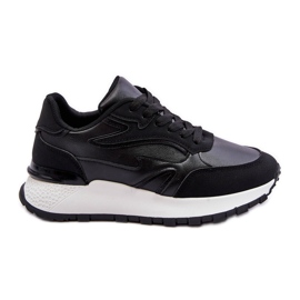 PG1 Zapatos Deportivos De Mujer Con Plataforma Henley Blanco Y Negro