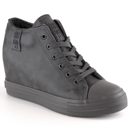 Zapatillas cuña mujer insuladas gris Big Star MM274005