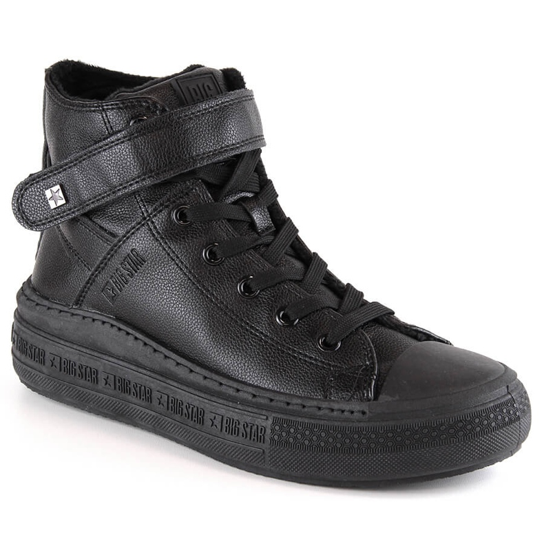 Zapatillas aislantes con cordones y velcro negro Big Star MM274008