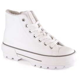 Zapatillas con aislamiento en la plataforma blanco Big Star MM274037