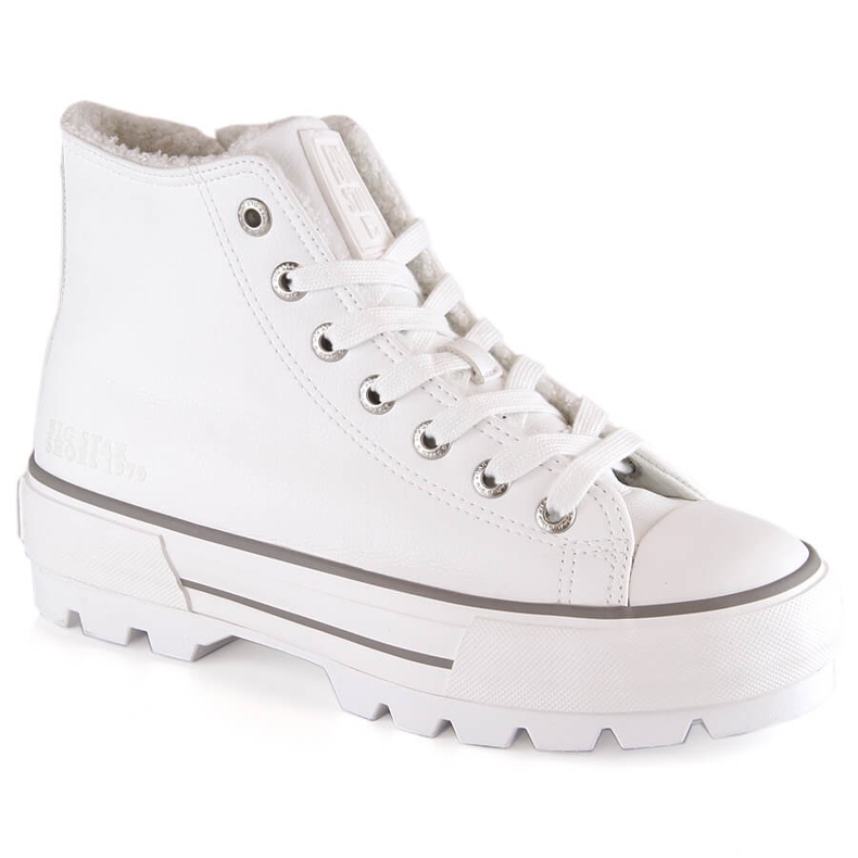 Zapatillas con aislamiento en la plataforma blanco Big Star MM274037