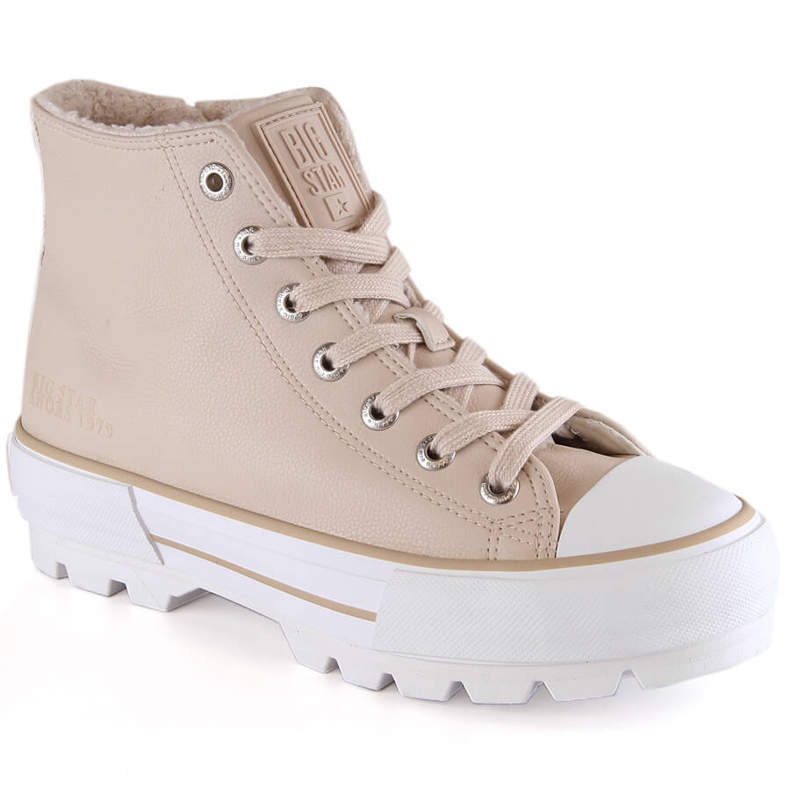 Zapatillas con aislamiento en la plataforma beige Big Star MM274038
