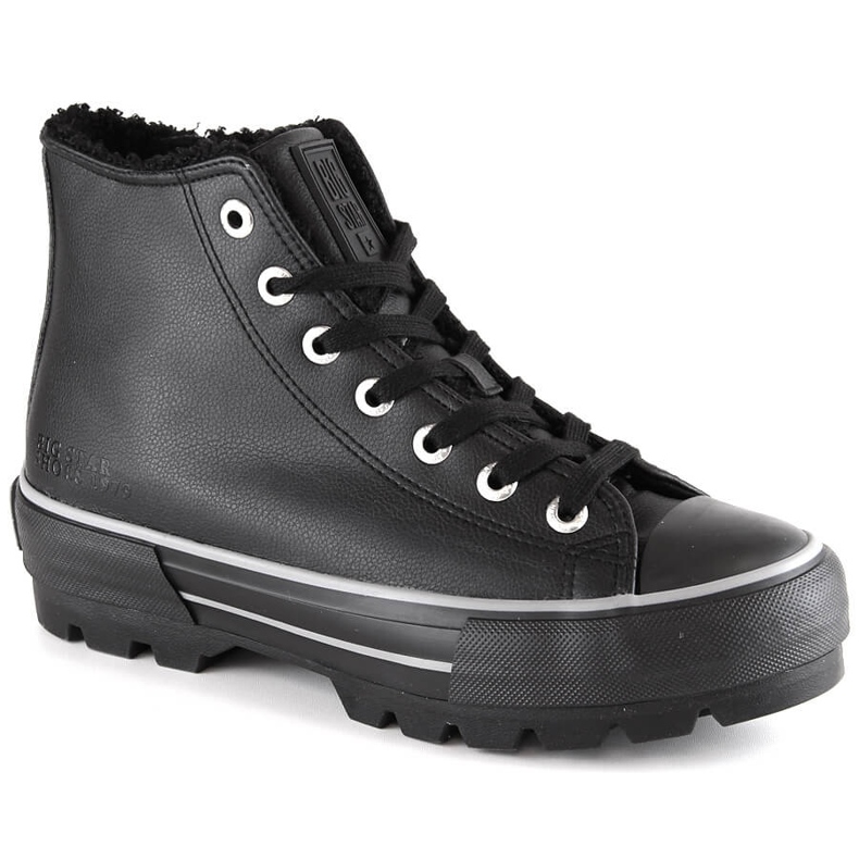 Zapatillas con aislamiento en la plataforma negro Big Star MM274039