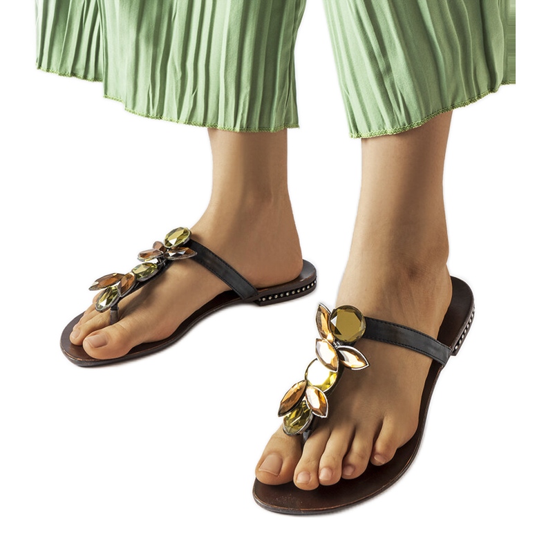 Chanclas elegantes negras de Zarattini negro