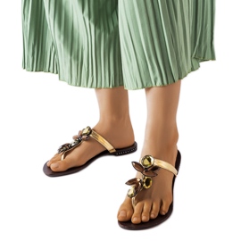 Chanclas doradas Zarattini elegantes dorado