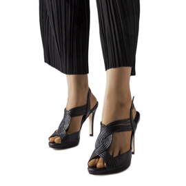 Sandalias negras de tacón Tougas negro Sandalias negras de tacón Tougas negro