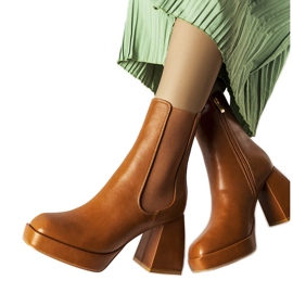 Botas de tacón grueso marrones de Watson marrón