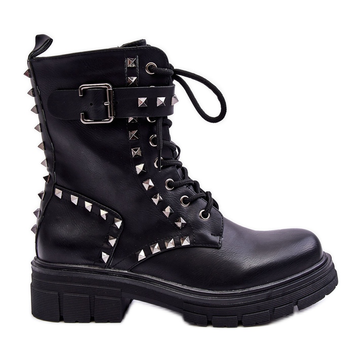 Botas Worker Chunky para Mujer con Jets Negro Tyralis