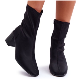 Botas Cremallera Tejido Amisa Negro