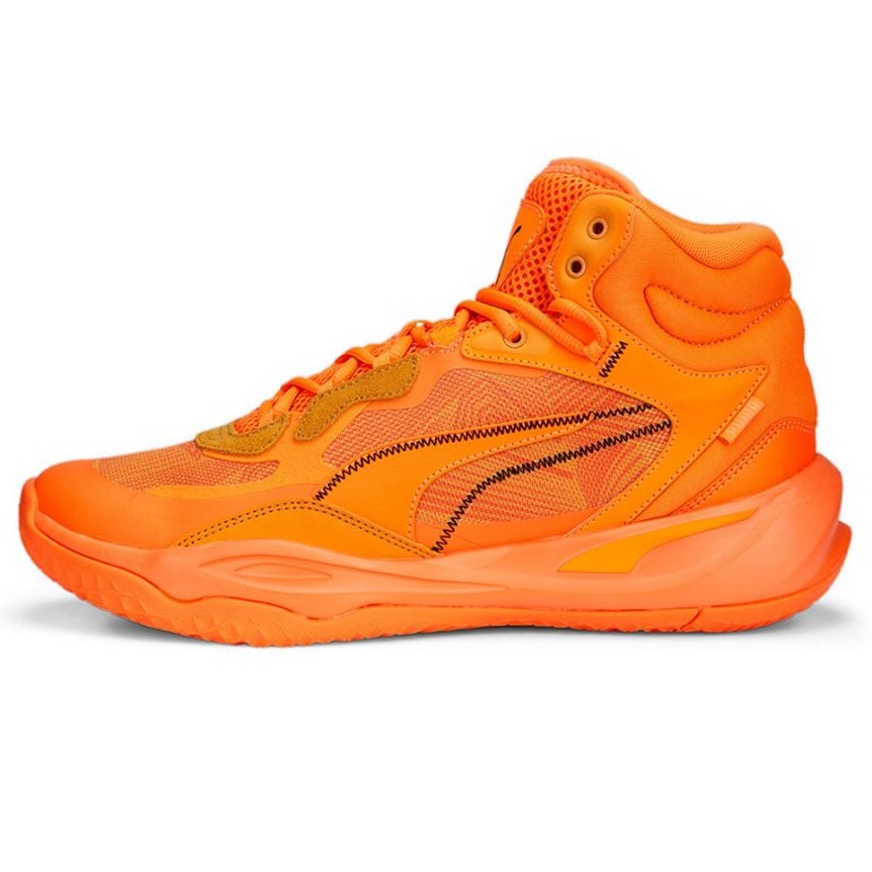 Zapatillas Puma Playmaker Pro Mid Laser 378327 01 naranja