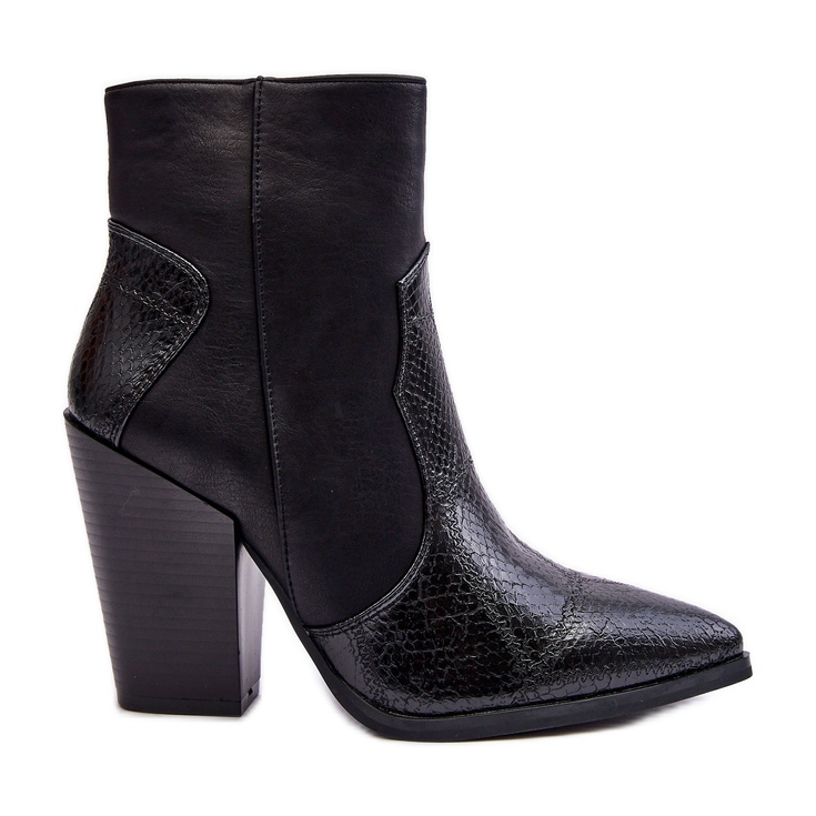 Botas Cowboy Mujer Piel Negro Fiorene